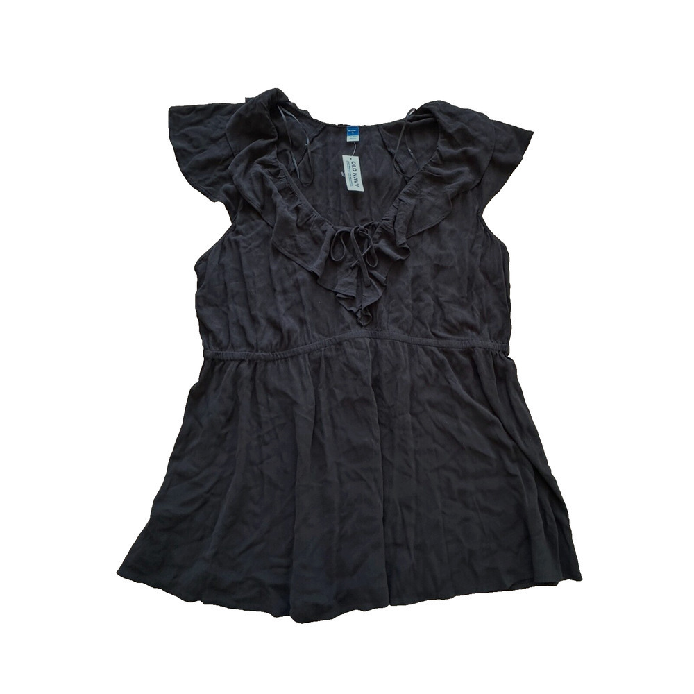Old Navy black  Maternity Mat sleeveless Ruffle Dress Size XL NEW!‎